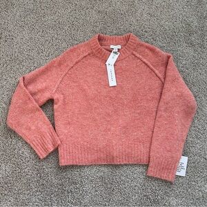 NEW! Topshop Raglan Exposed Seams Crew Neck Sweater in Pink